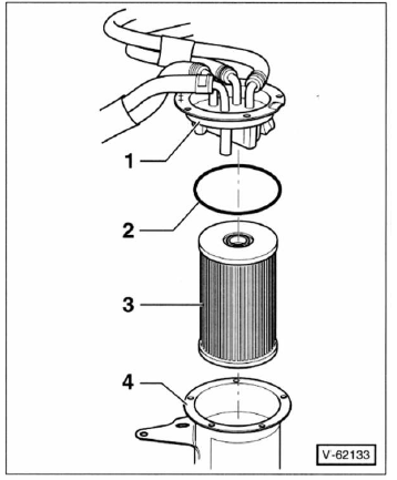 Kraftstofffilter ohne verschlussschraube