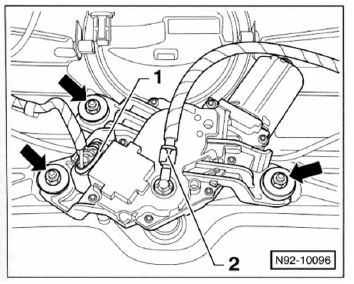 Wischermotor an der heckscheibe aus- und einbauen