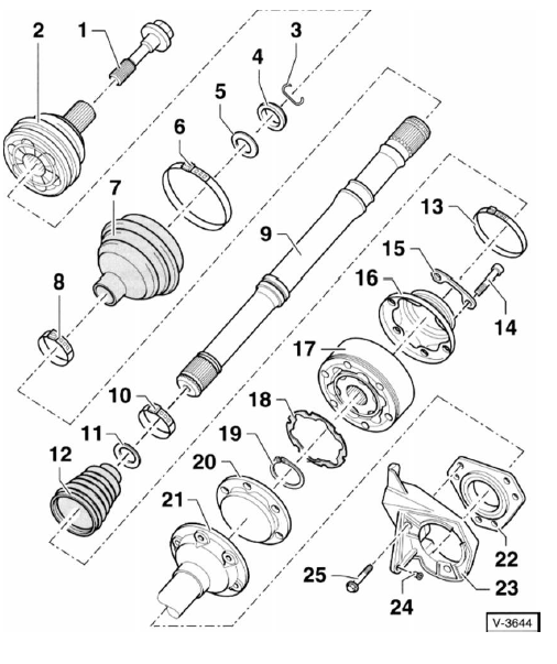 Gelenkwelle / gelenkschutzhüllen / gleichlaufgelenke 