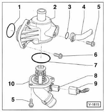 Kühlmittelregler 2,0-l-fsi-benzinmotor axw/blr/blx/bly