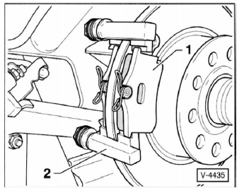 Bremsbeläge hinten aus - und einbauen