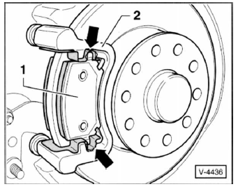 Bremsbeläge hinten aus - und einbauen