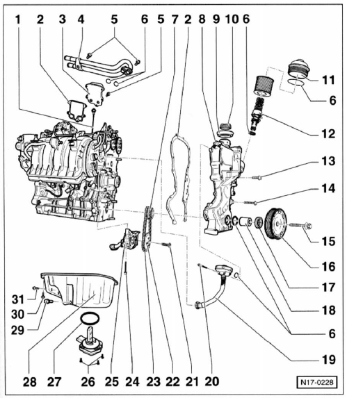 1,4-/1,6-L-fsi-benzinmotor