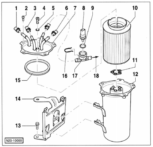 Kraftstofffilter dieselmotor