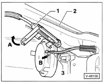 Seilzug für motorhaube aus- und einbauen