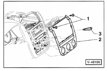 Blende der radio-/heizungskonsole aus- und einbauen