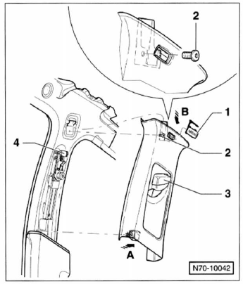 Verkleidung b-säule aus- und einbauen (golf)