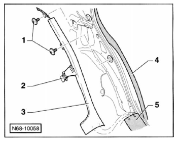 Innenverkleidung radkasten hinten aus- und einbauen (golf, 4-türer)