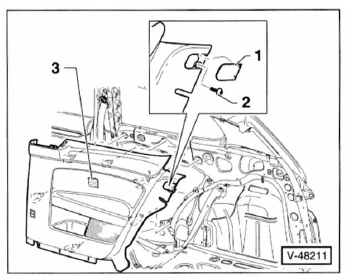 Seitenverkleidung hinten aus- und einbauen (golf, 2-türer)