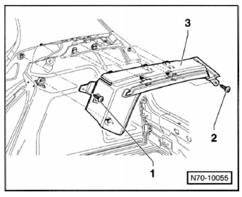 Auflage für kofferraumabdeckung aus - und einbauen (golf)