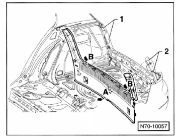 Verkleidung heckabschluss aus- und einbauen (golf)