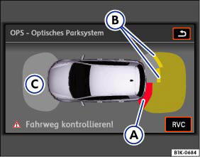 Abb. 40 Prinzipdarstellung Farbdisplay: Segment-Darstellung bei erkannten