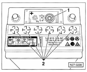 Achtung: das magische auge - 1 - kann sich auf der batterie