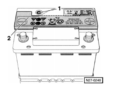 Achtung: bei einer batterie ohne zellverschlussstopfen wird