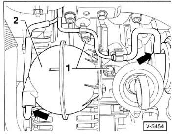 Turbodieselmotor azv/bkd: unterdruckschläuche