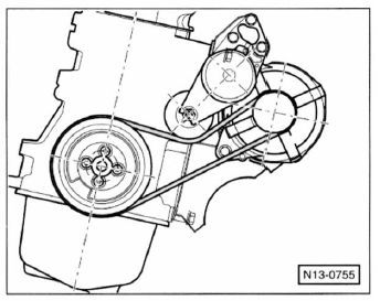 Riemenverlauf mit klimakompressor: